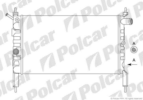 Радіатор охолодження Polcar 550708B1