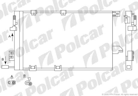 Радіатор кондиціонера Polcar 5508K8C1