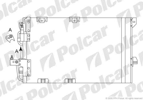 Радіатор кондиціонера Polcar 5508K8C3