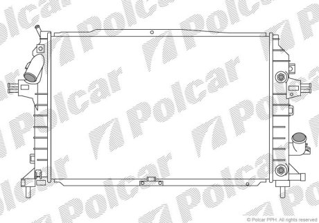 Радіатор охолодження (AT) OPEL ZAFIRA B 1.7D/1.9D/2.0 07.05- Polcar 550908-8