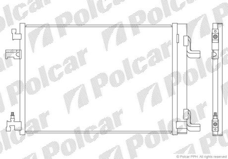 Радіатор кондиціонера Polcar 5511K81K (фото 1)