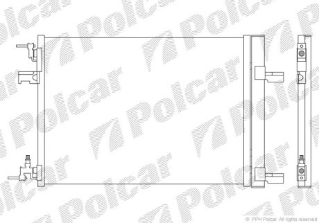 Радіатор кондиціонера Polcar 5511K8C1S (фото 1)