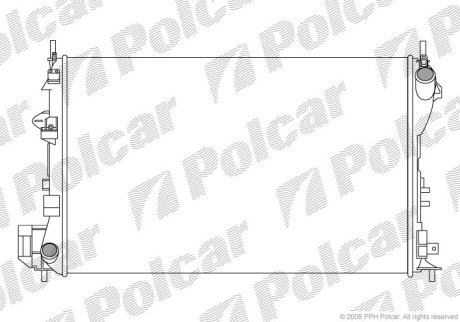 Радіатор охолодження Polcar 551808-1 (фото 1)