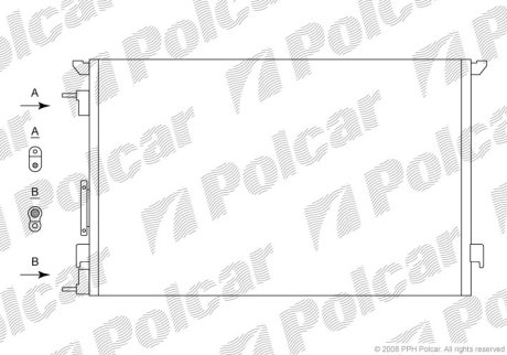 Радіатор кондиціонера Polcar 5518K8C1