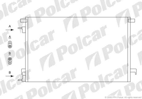 Радіатор кондиціонера Polcar 5518K8C2S