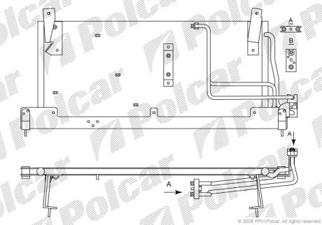 Радіатор кондиціонера Polcar 5555K8C1 (фото 1)