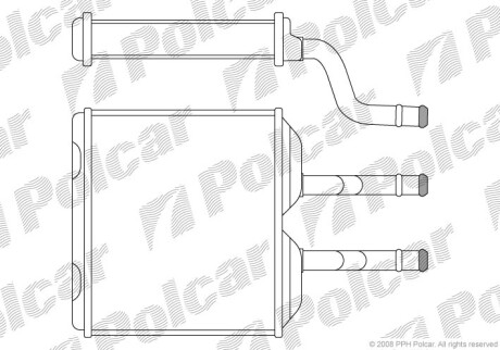 Радіатор пічки SRL Polcar 5555N81