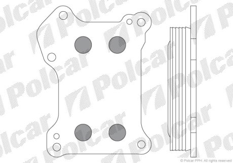 Масляний радіатор Fiat Doblo 1.3 d 04-06 Polcar 5556L8-1 (фото 1)