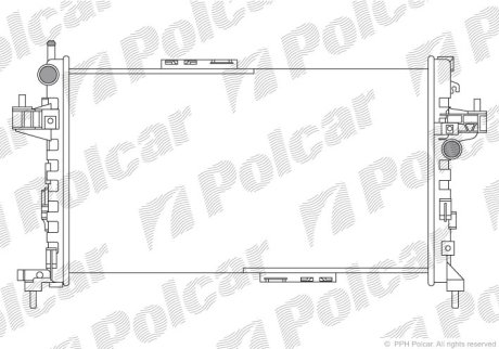 Радіатор охолодження двигуна Polcar 555708A1