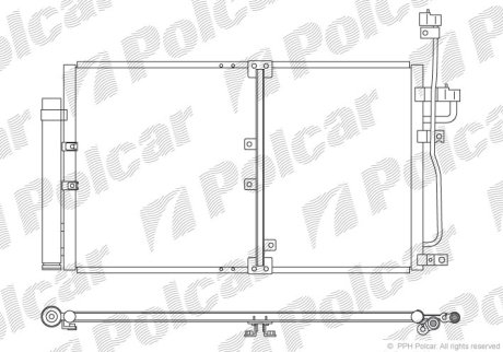 Радіатор кондиціонера Polcar 5565K8C1