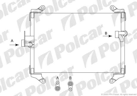 Радіатор кондиціонера Polcar 5702K8C1