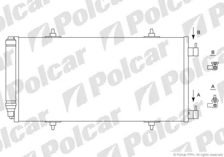 Радіатор кондиціонера Polcar 5787K8C2