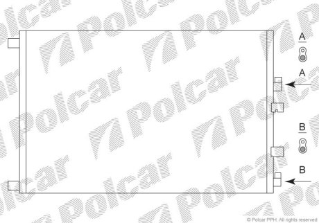 Радіатор кондиціонера Polcar 6012K8C2S