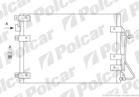 Радіатор кондиціонера SRL Polcar 6015K8C2S