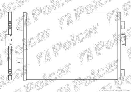 Радіатор кондиціонера Polcar 6016K81X