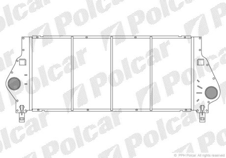 Радіатор повітря (Інтеркулер) Polcar 6037J8-1 (фото 1)