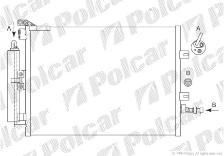 Радіатор кондиціонера Polcar 6055K81X