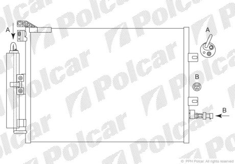 Радіатор кондиціонера Polcar 6055K82X