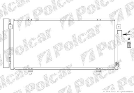 Радіатор кондиціонера Polcar 7242K8C1