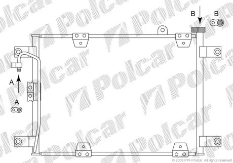 Радіатор кондиціонера Polcar 7424K8C1