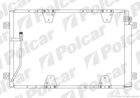 Радіатор кондиціонера Polcar 7424K8C4