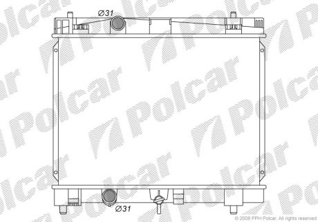 Радіатор охолодження Polcar 8105083K