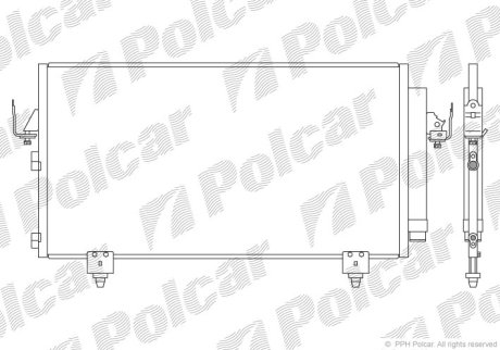 Радіатор кондиціонера Polcar 8146K82K