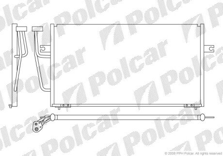 Радіатор кондиціонера SRL Polcar 9040K8C1S