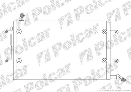 Радіатор кондиціонера Polcar 9538K8C1