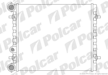 Радіатор Skoda Octavia 1.4/1.6 09.96- Polcar 954108A1