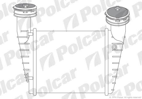 Радіатор повітря (Інтеркулер) Polcar 9548J8-5