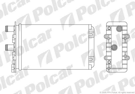 Радіатор обігріву Polcar 9566N8-4