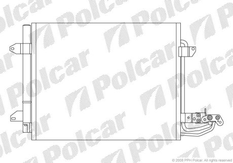 Радіатор кондиціонера Polcar 9578K8C1S