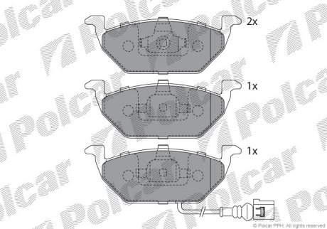 Гальмівні колодки Polcar S70-0010