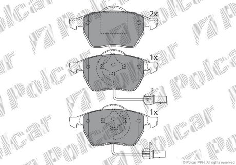 Гальмівні колодки Polcar S70-0012