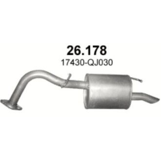 Глушник вихлопних газів 26.178ALU KOСCOWY TOYOTA YARIS 1.3I 16V 05-08 POLMO POLMOSTROW 26178