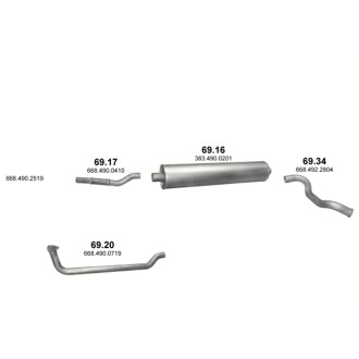 Глушник Mercedes 609 D POLMOSTROW 69.20