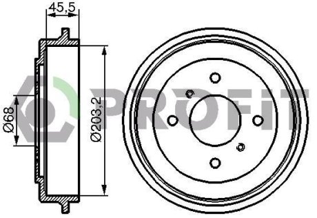 Барабан гальмівний PROFIT 50200059