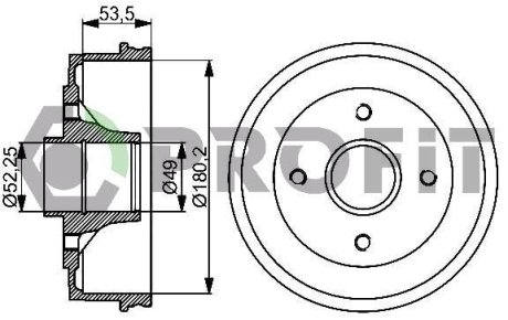 Барабан гальмівний PROFIT 50200075