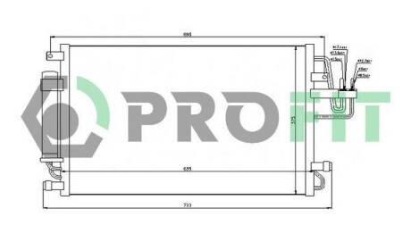 Конденсер кондиціонера PROFIT PR 1305C1