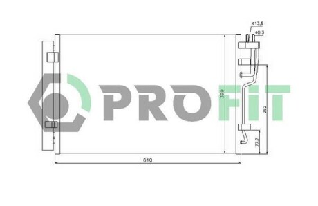 Конденсер кондиціонера PROFIT PR 1308C1