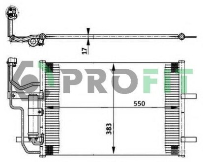 Конденсер кондиціонера PROFIT PR 1501C1
