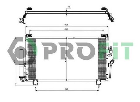 Конденсер кондиціонера PROFIT PR 1602C1