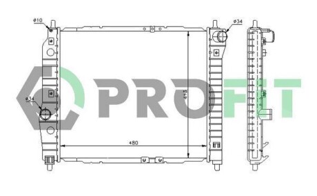 Радіатор охолоджування PROFIT PR 1703A2