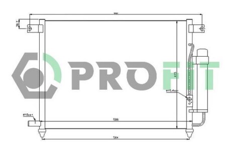 Конденсер кондиціонера PROFIT PR 1703C1