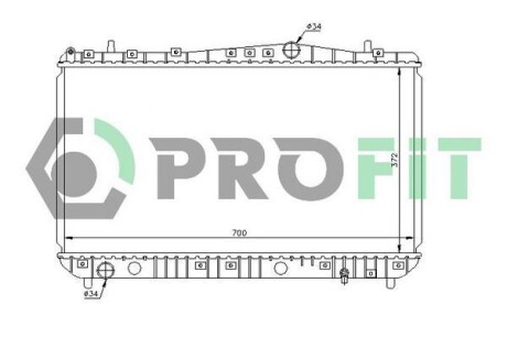 Радіатор охолоджування PROFIT PR 1704A1