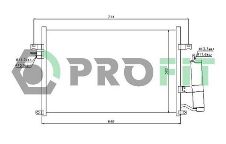 Конденсер кондиціонера PROFIT PR 1704C1