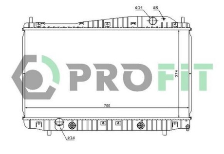 Радіатор охолоджування PROFIT PR 1705A2