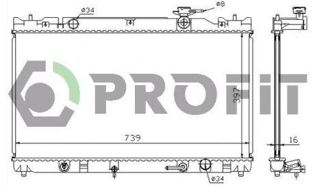 Радіатор охолоджування PROFIT PR 1830A2