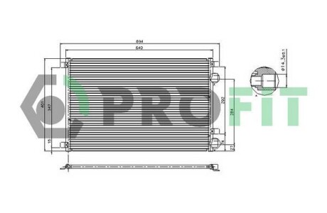 Конденсер кондиціонера PROFIT PR 1909C1
